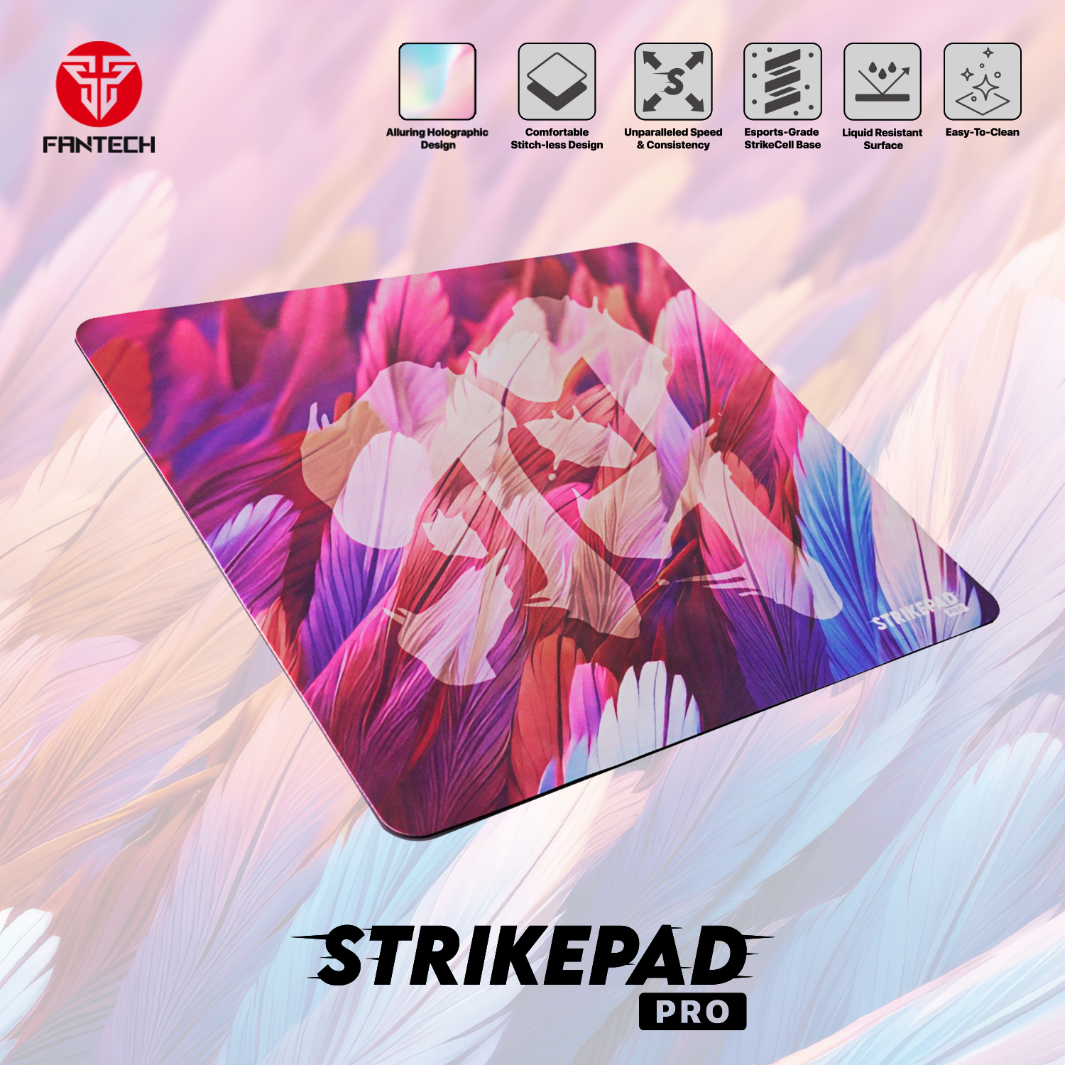 Picture of FANTECH MST491P Strikepad Mousepad Anti-Slip Base & Ultra fast Gaming Mousepad 49x42x3cm