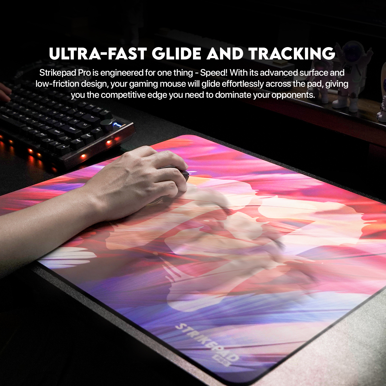 Picture of FANTECH MST491P Strikepad Mousepad Anti-Slip Base & Ultra fast Gaming Mousepad 49x42x3cm