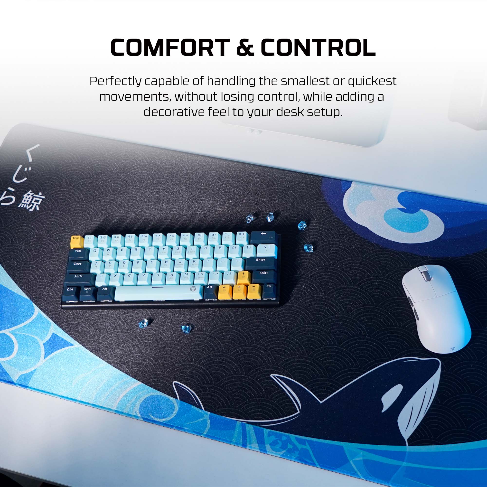 Picture of FANTECH MP905 KUJIRA UMI Mousemat 900x400x4mm Anti-Slip Rubber Computer Desk Mousepad