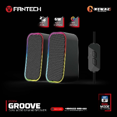Picture of FANTECH GS304 GROOVE RGB Duel Mode Bluetooth 5.3 And Wired Multimedia Speaker For Home And Office.