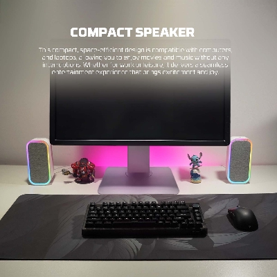 Picture of FANTECH GS304 GROOVE RGB Duel Mode Bluetooth 5.3 And Wired Multimedia Speaker For Home And Office.