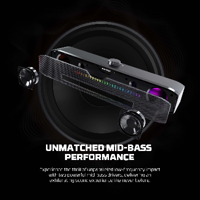 Picture of FANTECH GS303 GROOVE BAR DUAL MODE RGB Gaming Speaker Sound Bar