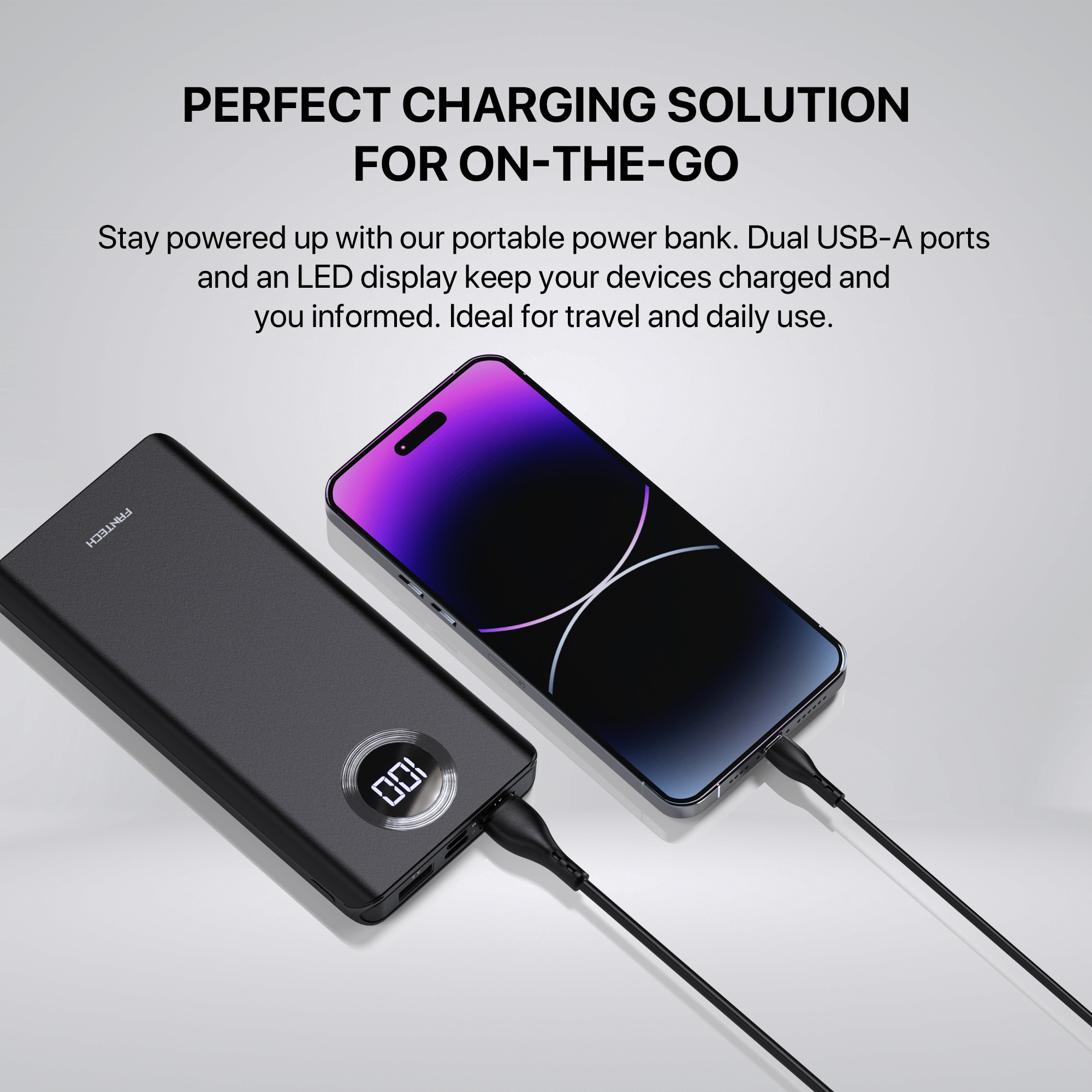 Picture of FANTECH S2 PowerBank 10000mAh Slim Mini Type C Micro Dual Output 10W Safe Reliable High-Speed Charge PowerPack Portable Power Bank