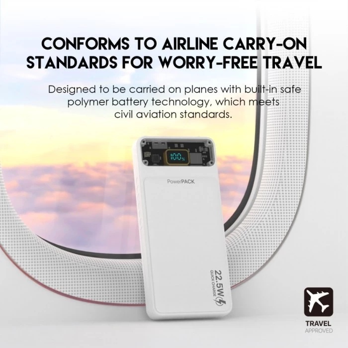 Picture of FANTECH T1 PowerBank 10000mAh Dual Output Quick Charge Airline Approved Flight Friendly Safe Reliable High-Speed Charge PowerPack Portable Power Bank