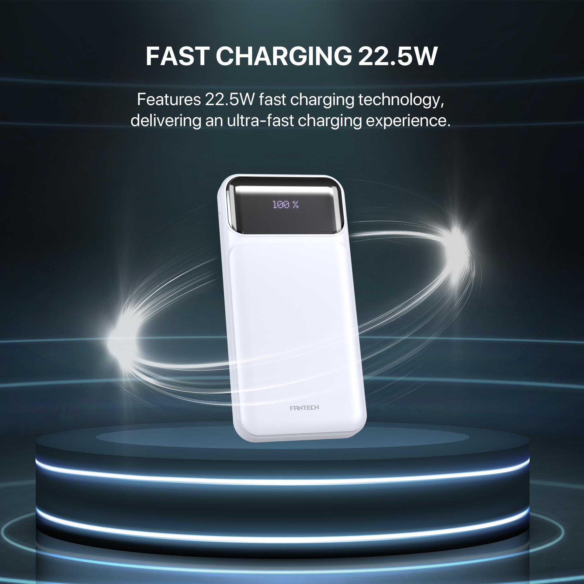 Picture of FANTECH T2 Powerbank 10000mAh Mini with Fast Charging 22.5W Airline Approved Flight Friendly Safe Reliable High-Speed Charge PowerPack