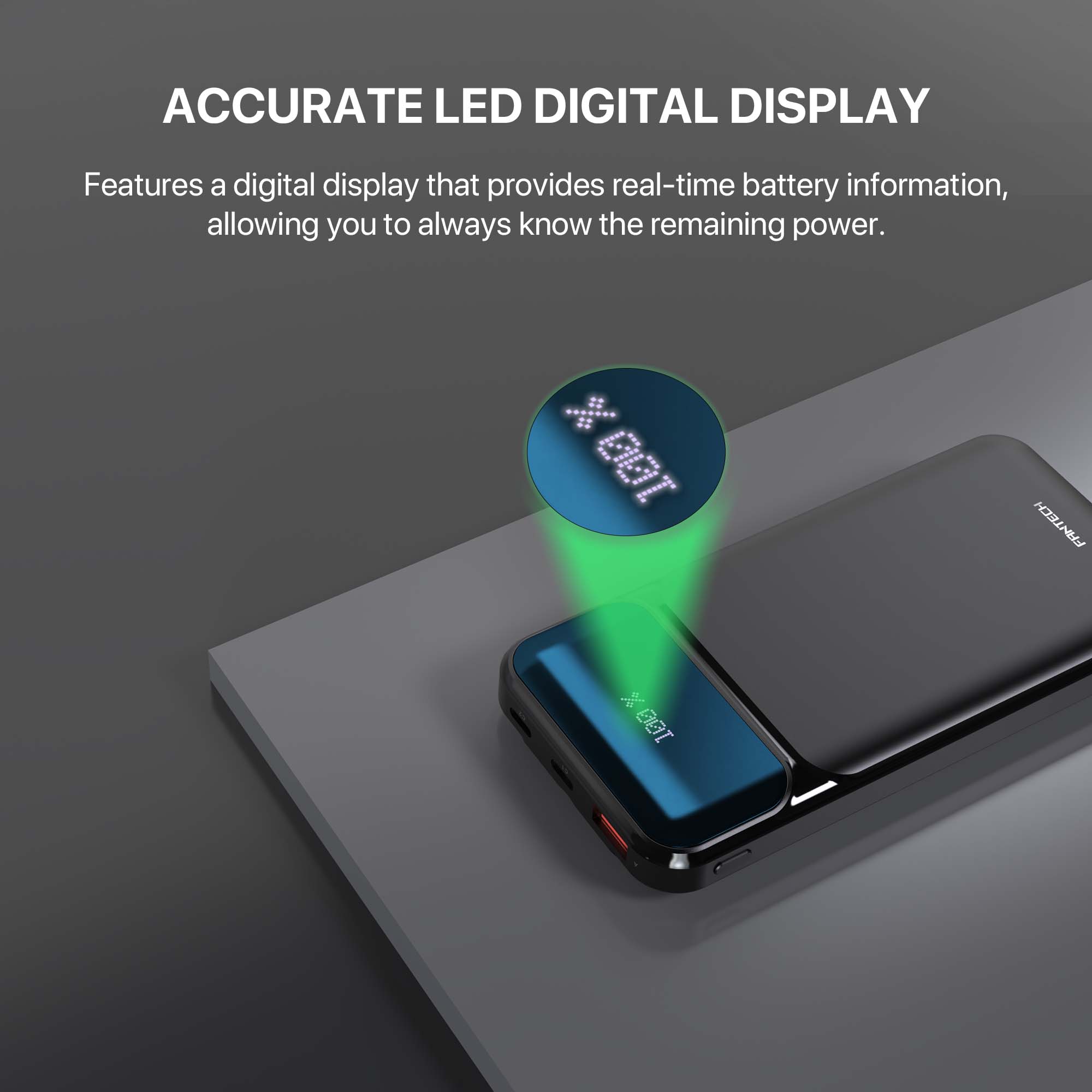 Picture of FANTECH T2 Powerbank 10000mAh Mini with Fast Charging 22.5W Airline Approved Flight Friendly Safe Reliable High-Speed Charge PowerPack