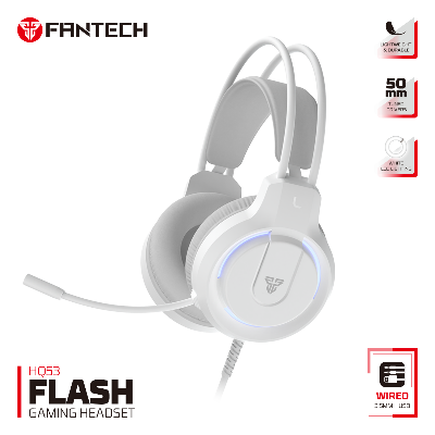 Picture of FANTECH HQ53 FLASH LIGHTWEIGHT WHITE ACCENT LIGHTING GAMING HEADSET SPACE EDITION