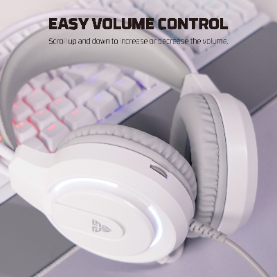 Picture of FANTECH HQ53 FLASH LIGHTWEIGHT WHITE ACCENT LIGHTING GAMING HEADSET SPACE EDITION