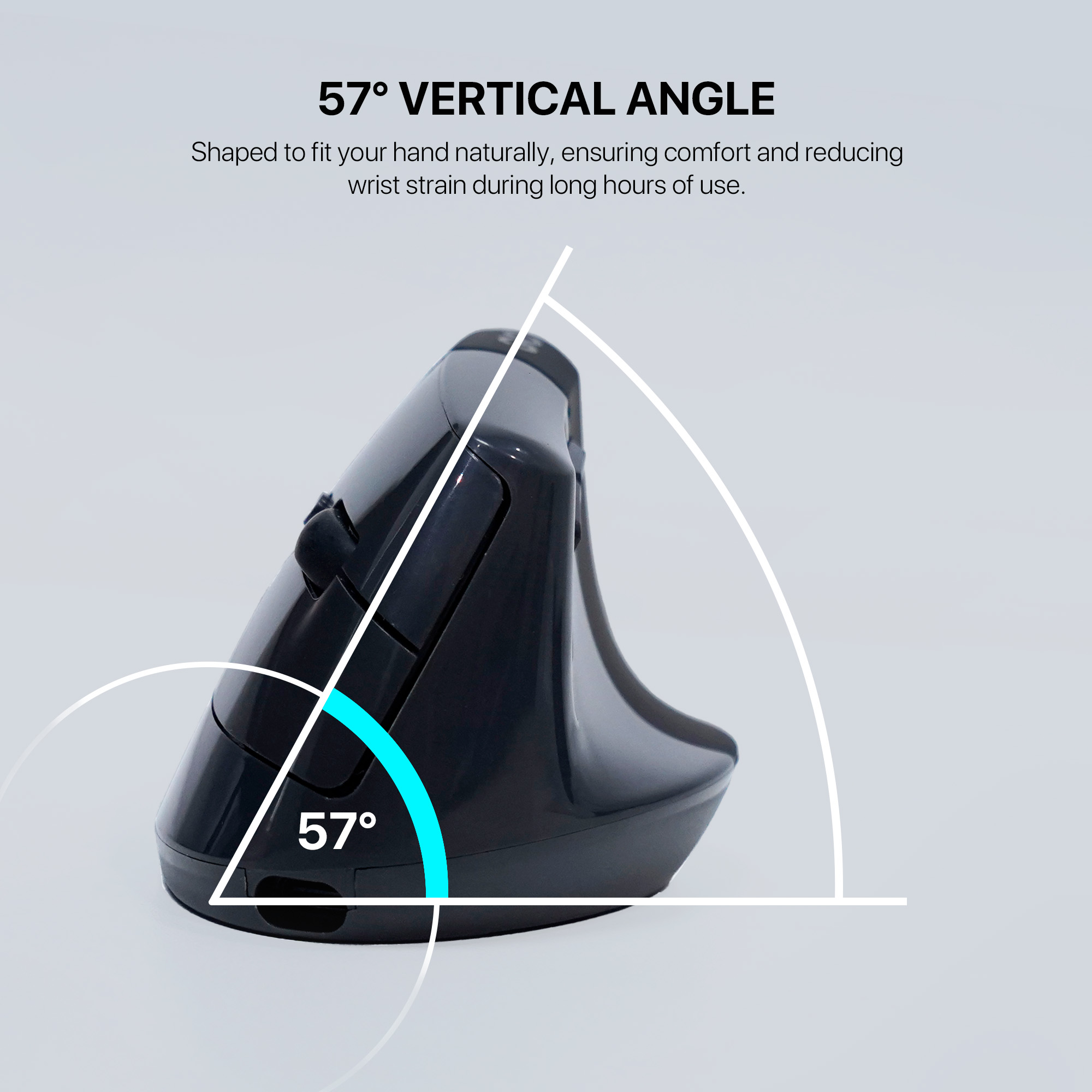 Picture of FANTECH W195R GO Comfy Mouse Vertical Ergonomic Design Wireless & Bluetooth Connection Compact Wireless Mouse