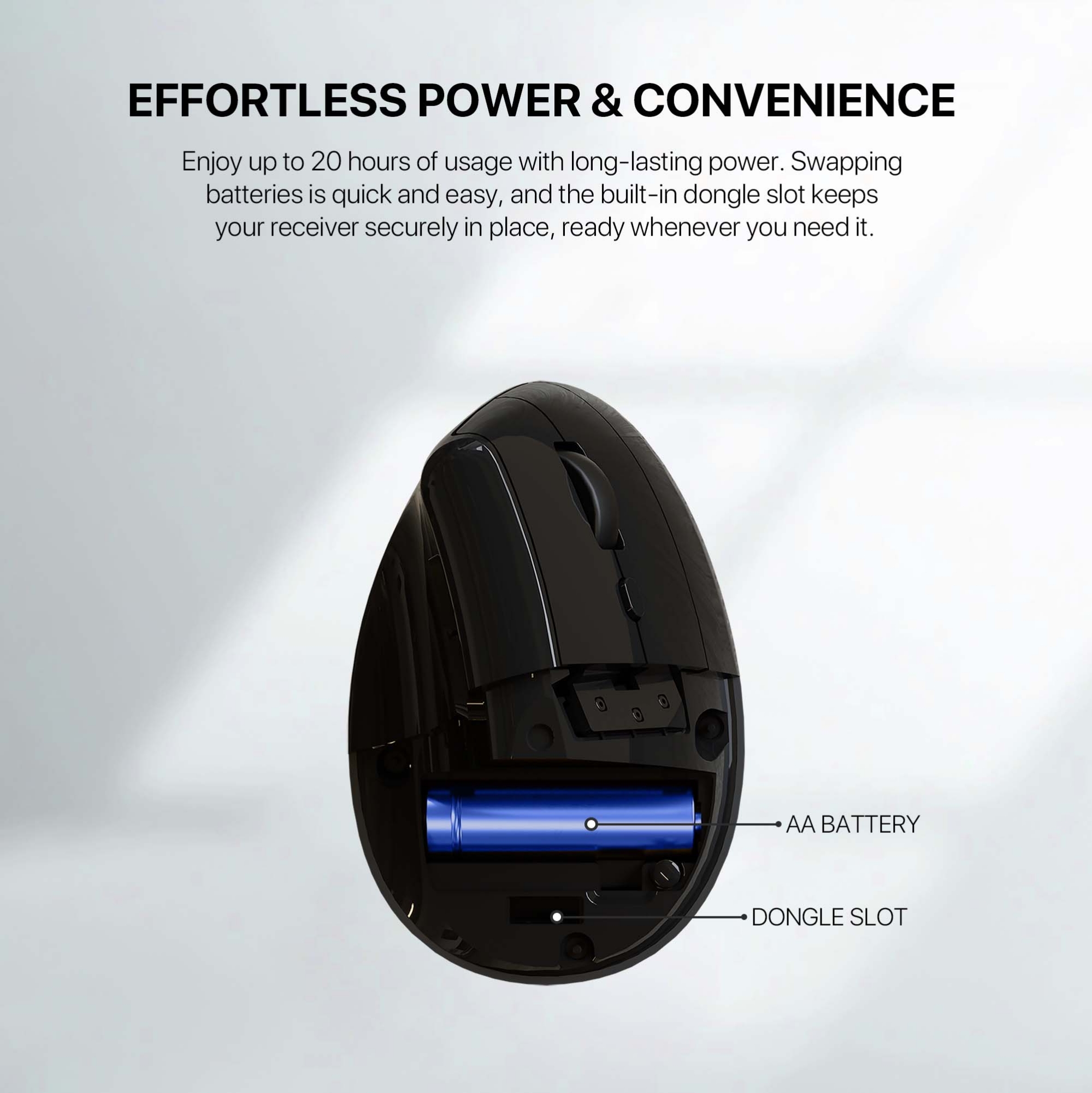 Picture of FANTECH W195 Go Comfy Mouse Vertical Ergonomic 2.4GHz Wireless and 5.1 Bluetooth Compact Mouse