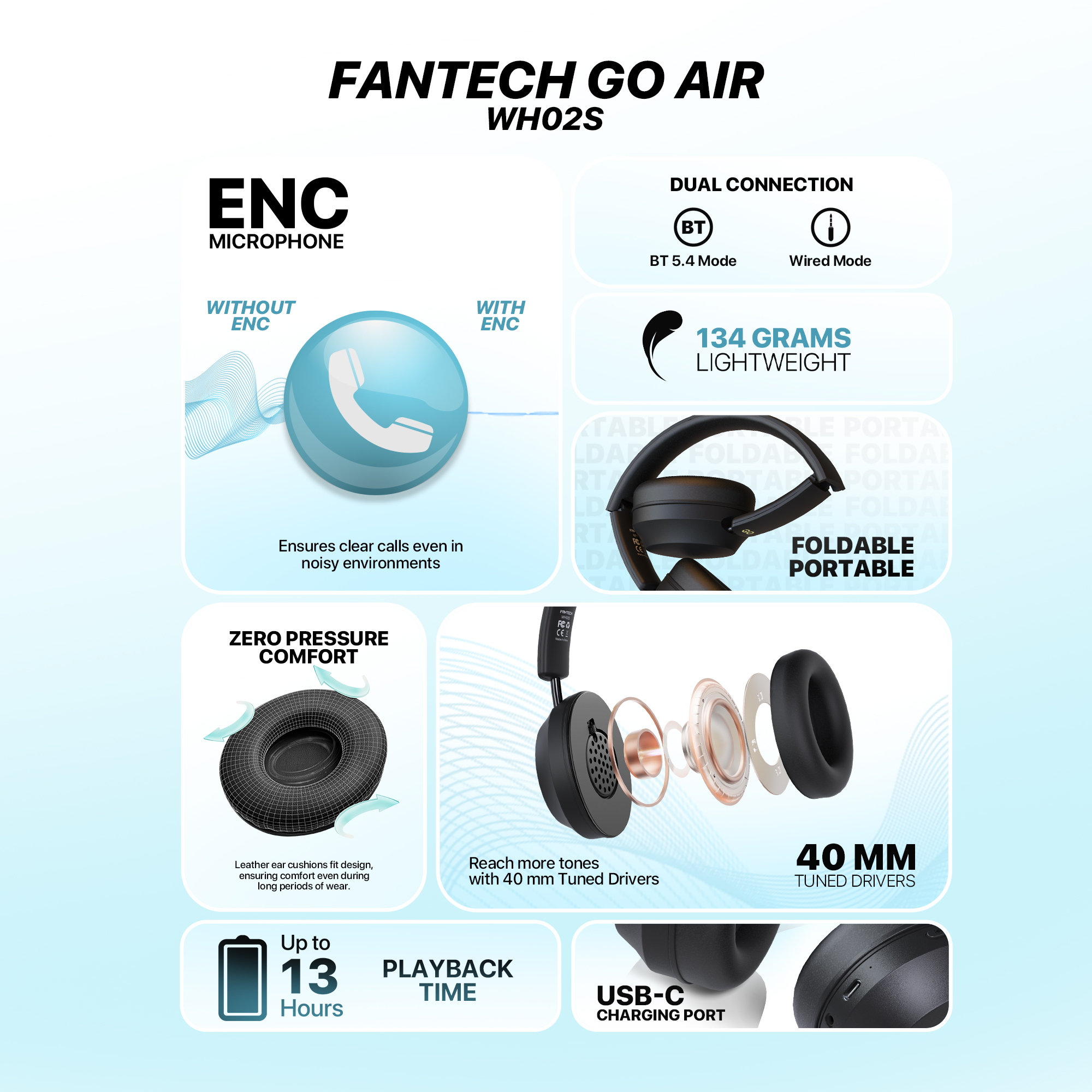 Picture of Fantech WH02S GO AIR Dual Mode Wireless Headset