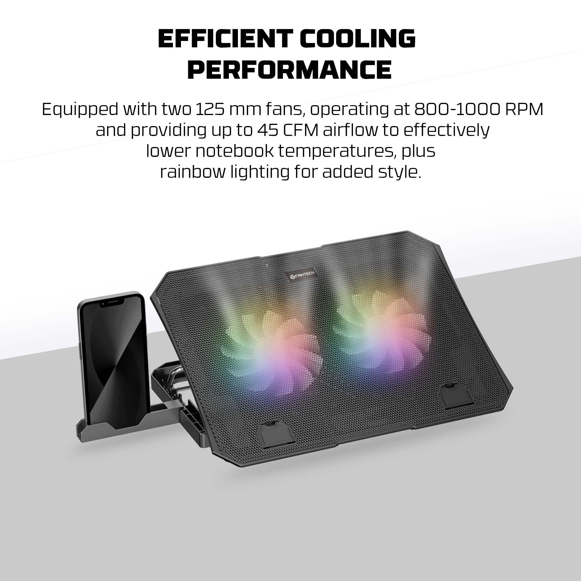 Picture of Fantech NC14 16 Inch Laptop Cooler With Phone Holder