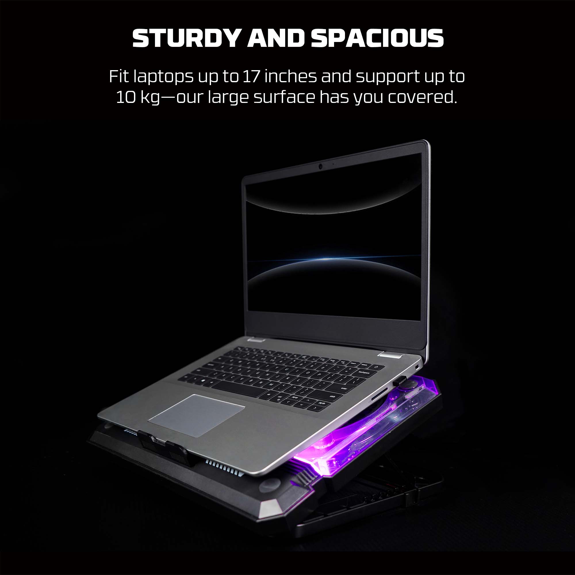 Picture of Fantech NC21 17 Inch Laptop Cooler with phone holder