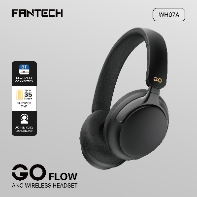 Picture of FANTECH WH07A GO FLOW ANC WIRELESS HEADSET, BLACK WHITE