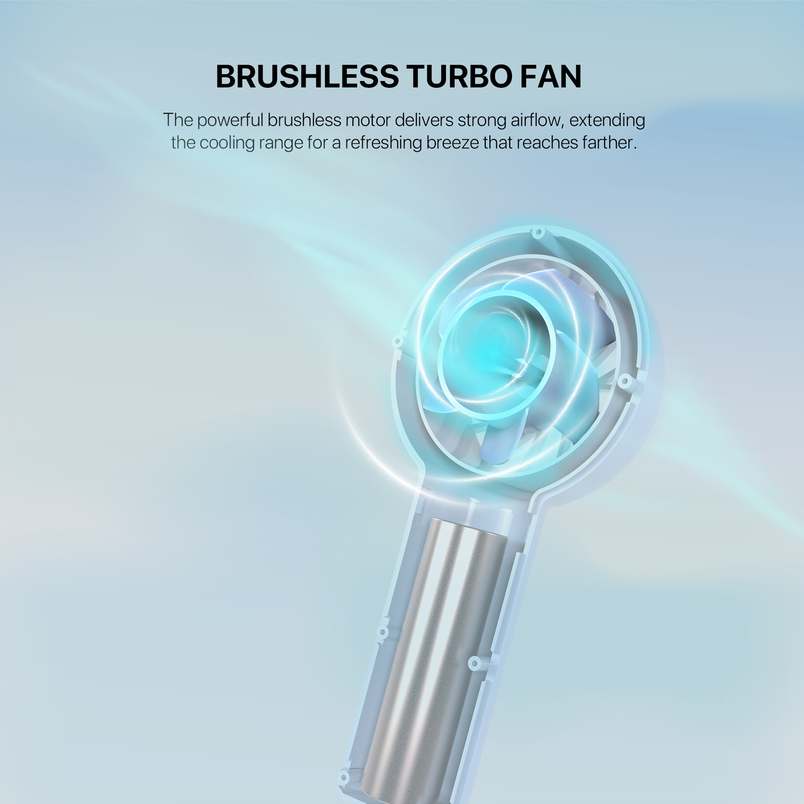 Picture of Fantech Portable Cooler PAC1 Mini Fan Handheld Fan Rechargeable & Adjustable Speed 1000RPM