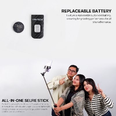Picture of Fantech SS100 Selfie Stick with Bluetooth Remote Control Monopod