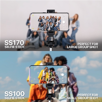 Picture of Fantech SS100 Selfie Stick with Bluetooth Remote Control Monopod