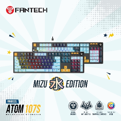 Picture of FANTECH ATOM107S MK893S MECHANICAL GAMING KEYBOARD MIZU EDITION NAVY & SKY BLUE