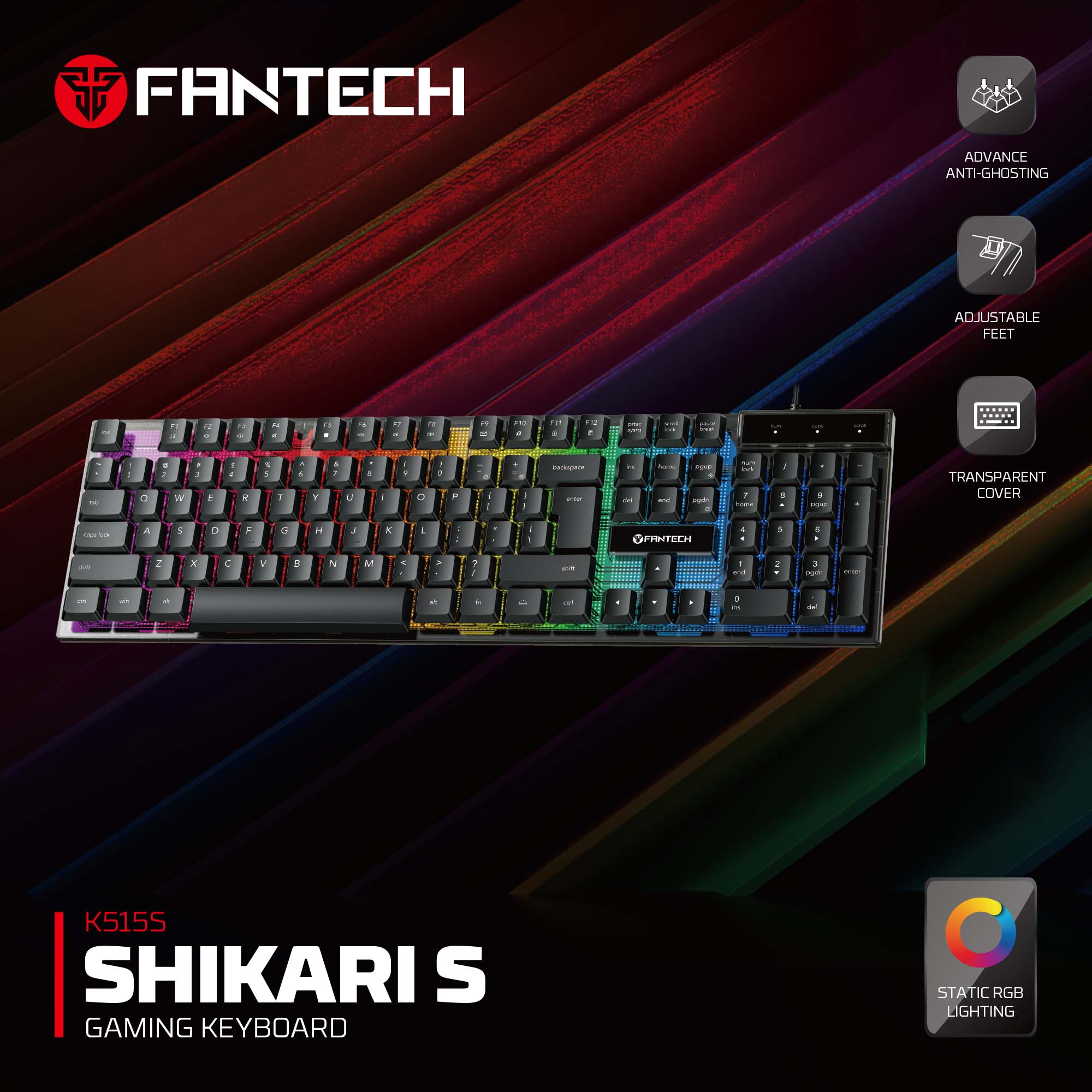 Picture of FANTECH SHIKARI S K515S Wired Gaming Keyboard