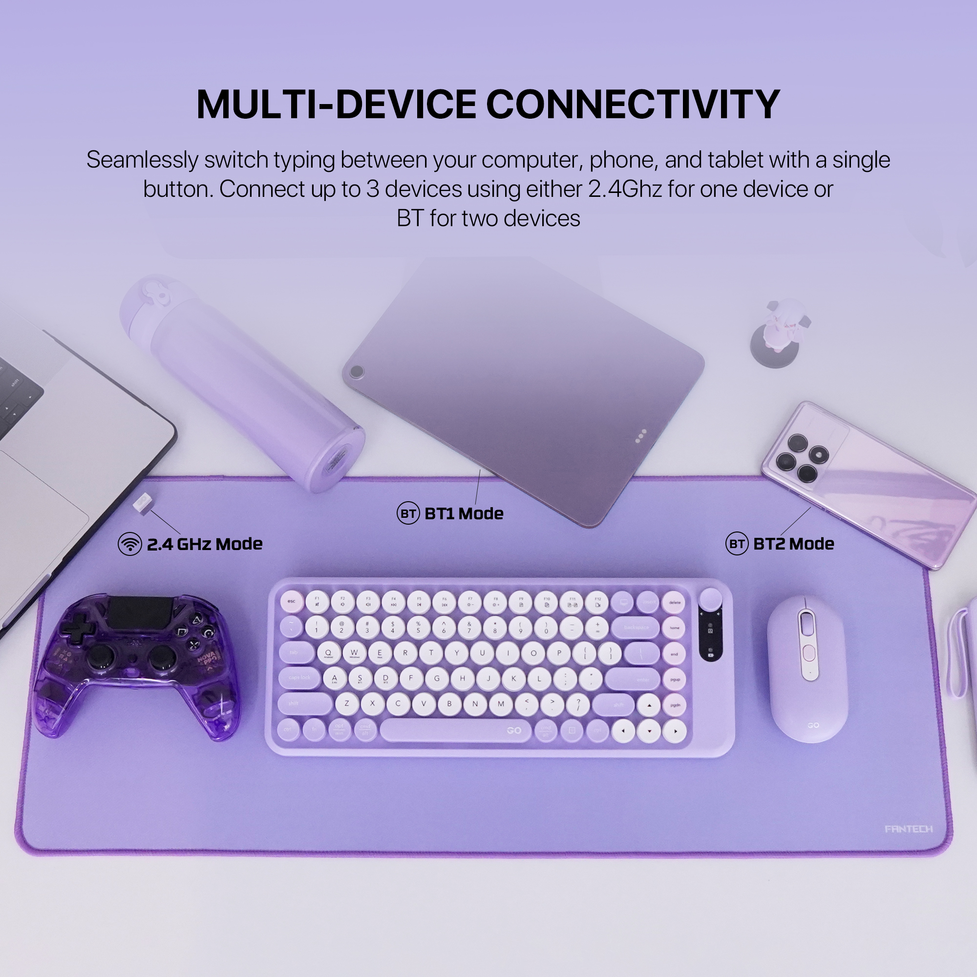 Picture of Fantech Go Mochi85 WK898 Wireless Keyboard & Mouse Combo