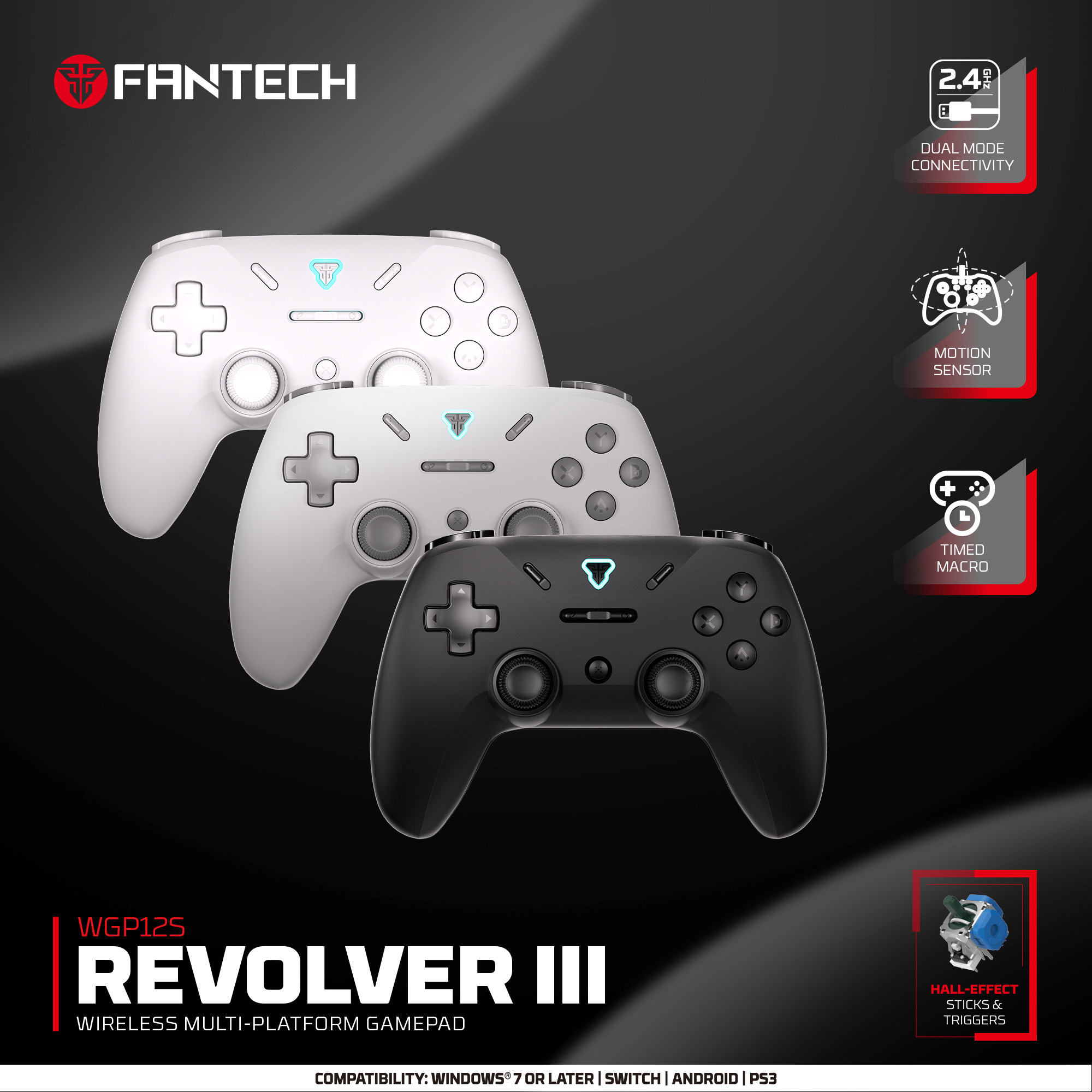 Picture of FANTECH WGP12s REVOLVER III WIRELESS MULTI-PLATFORM GAMEPAD Gaming Controller