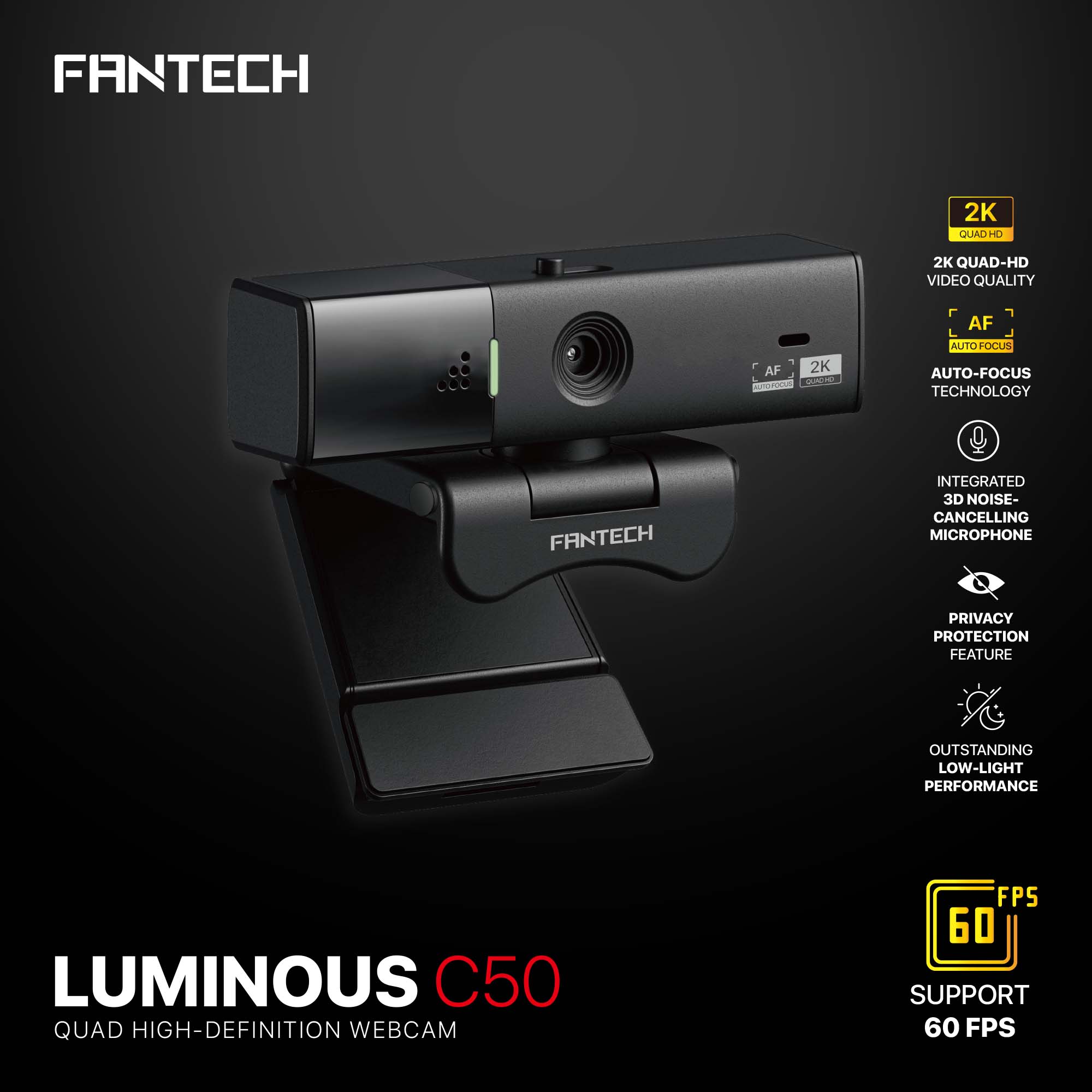 Picture of Fantech Luminous C50 - Quad High-Definition Webcam