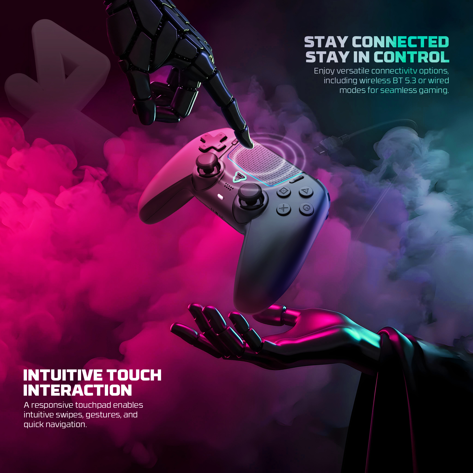 Picture of FANTECH WGP16 NOVA II WIRELESS MULTI-PLATFORM GAMEPAD Gaming Gamers Controller BLACK