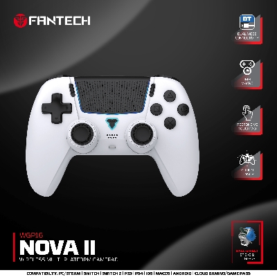Picture of FANTECH WGP16 NOVA II WIRELESS MULTI-PLATFORM GAMEPAD Gaming Gamers Controller WHITE