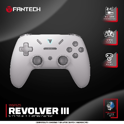 Picture of FANTECH WGP12s REVOLVER III WIRELESS MULTI-PLATFORM GAMEPAD Gaming Controller GREY