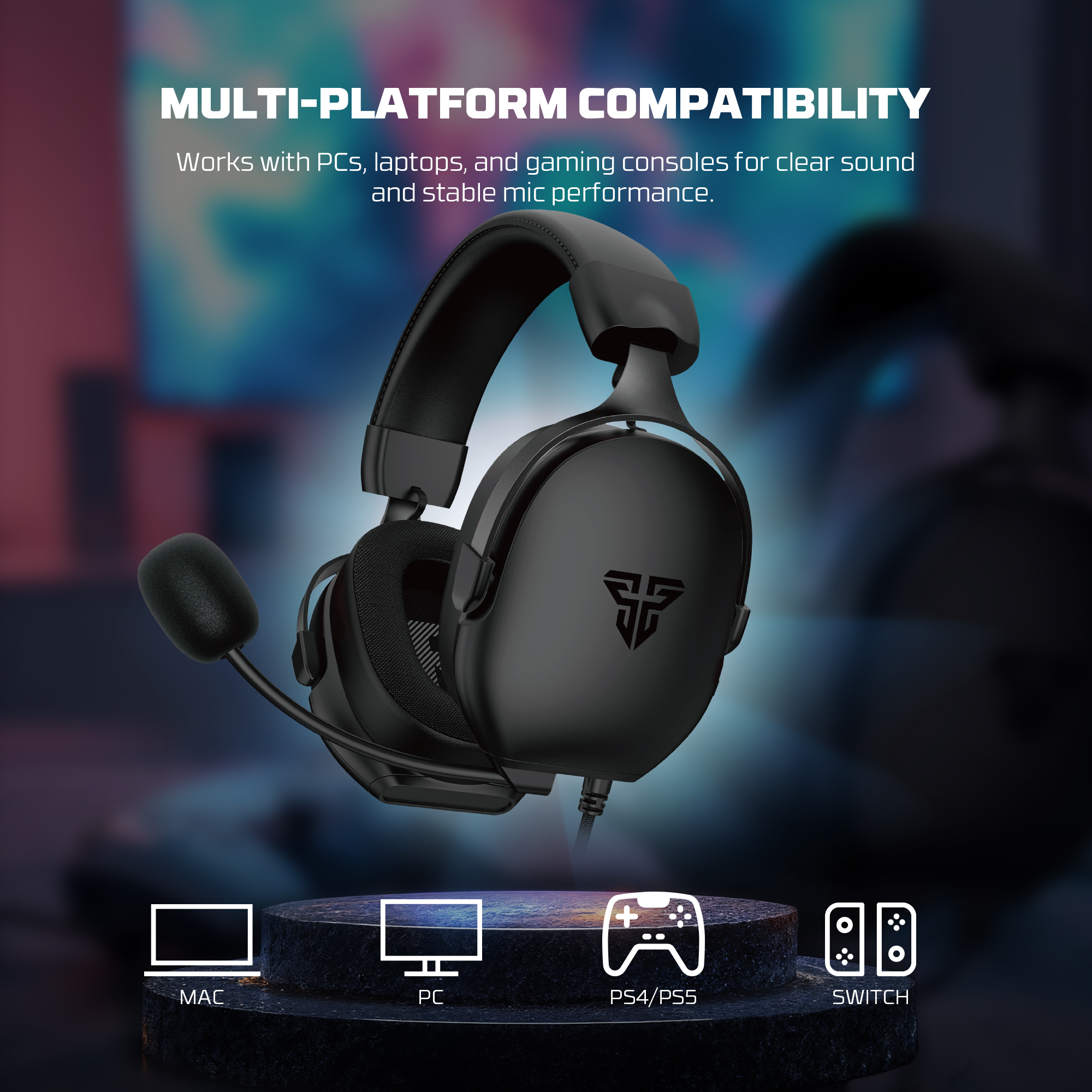 Picture of Fantech Carbon 7.1 HG30 Wired USB Gaming Headset Virtual Surround Sound Noise Cancelling Microphone BLACK