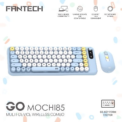 Picture of Fantech Go Mochi85 WK898 Wireless Keyboard & Mouse Combo BLUE
