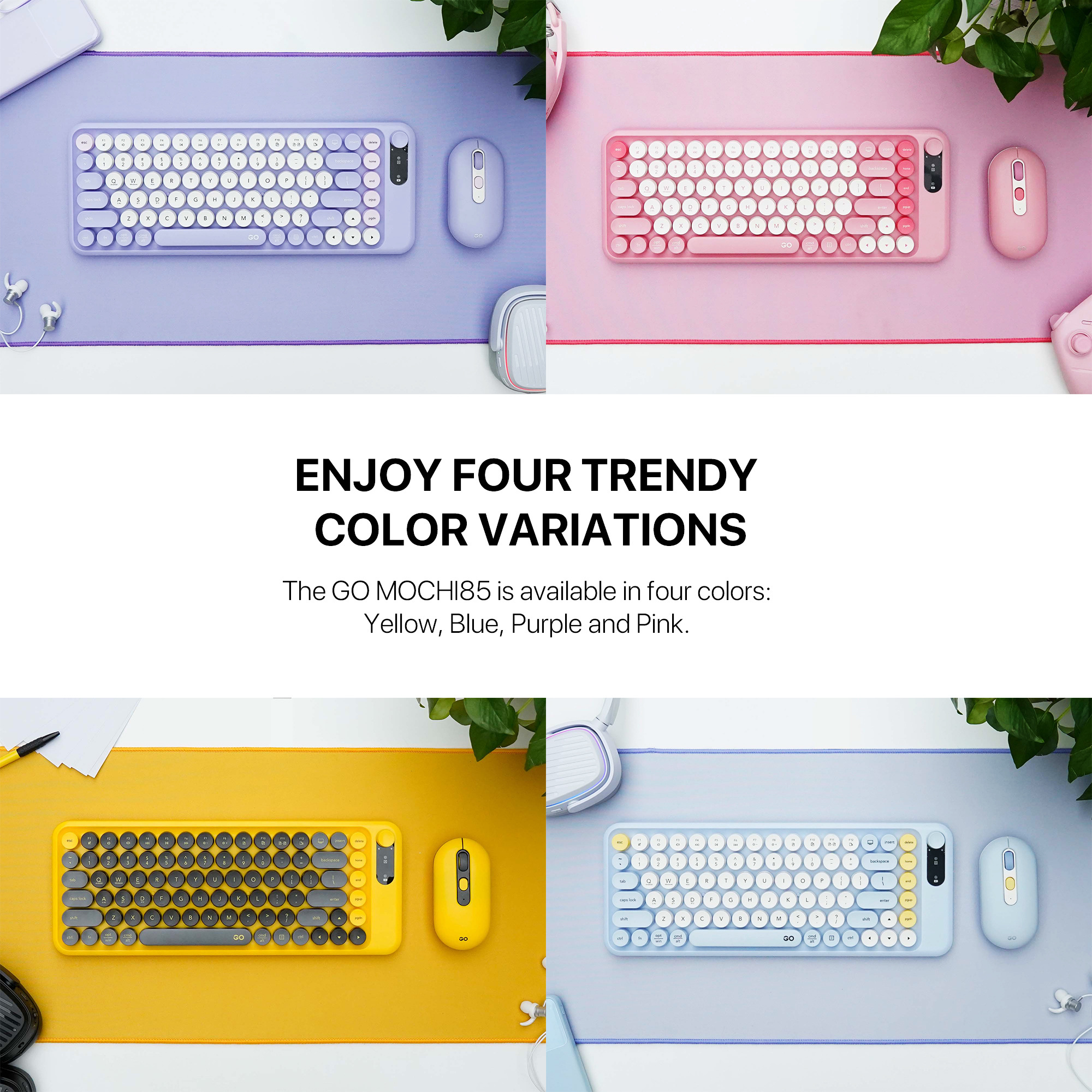 Picture of Fantech Go Mochi85 WK898 Wireless Keyboard & Mouse Combo BLUE