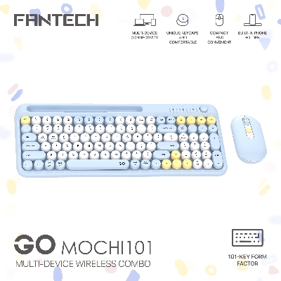 Picture of Fantech GoMOCHI101 WK899 Wireless Keyboard & Mouse Combo BLUE