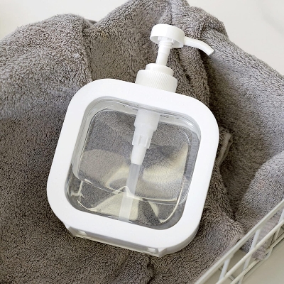 Picture of Empty Bottle Soap Dispenser For Bathroom , Kitchen Large-Capacity Dispensing Bottled Hand Soap Dish Soap Shower Gel Shampoo Washing Powder Replacement Empty Bottle 1Pc