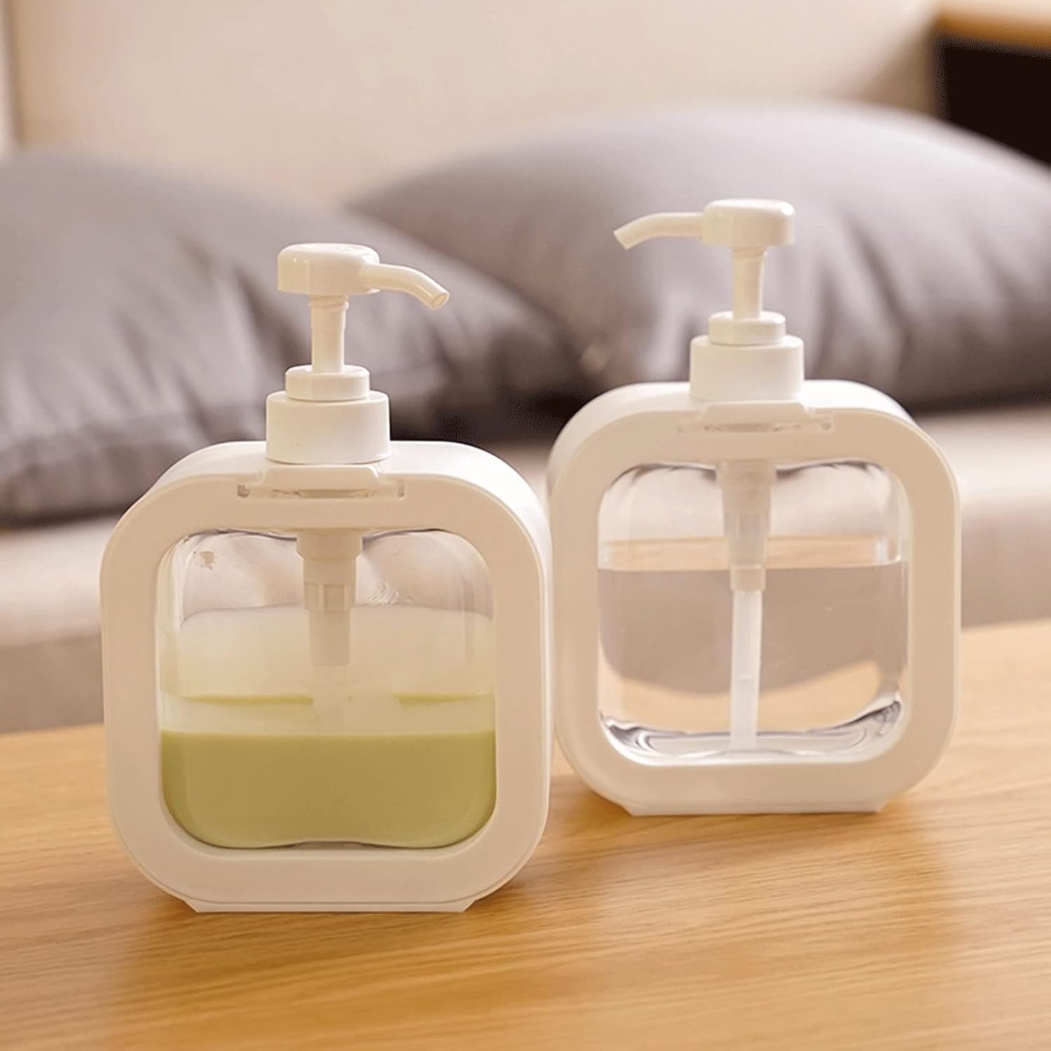 Picture of Empty Bottle Soap Dispenser For Bathroom , Kitchen Large-Capacity Dispensing Bottled Hand Soap Dish Soap Shower Gel Shampoo Washing Powder Replacement Empty Bottle 1Pc