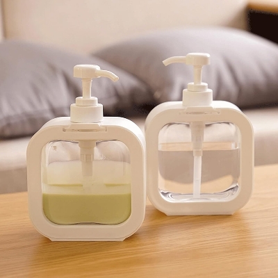 Picture of Empty Bottle Soap Dispenser For Bathroom , Kitchen Large-Capacity Dispensing Bottled Hand Soap Dish Soap Shower Gel Shampoo Washing Powder Replacement Empty Bottle 1Pc