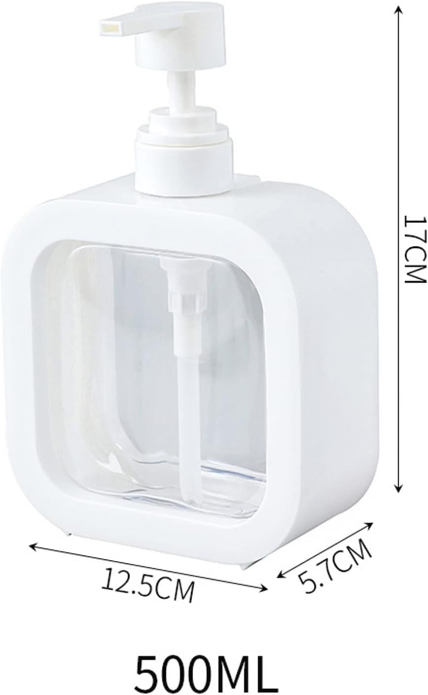 Picture of Empty Bottle Soap Dispenser For Bathroom , Kitchen Large-Capacity Dispensing Bottled Hand Soap Dish Soap Shower Gel Shampoo Washing Powder Replacement Empty Bottle 1Pc