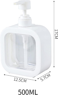 Picture of Empty Bottle Soap Dispenser For Bathroom , Kitchen Large-Capacity Dispensing Bottled Hand Soap Dish Soap Shower Gel Shampoo Washing Powder Replacement Empty Bottle 1Pc