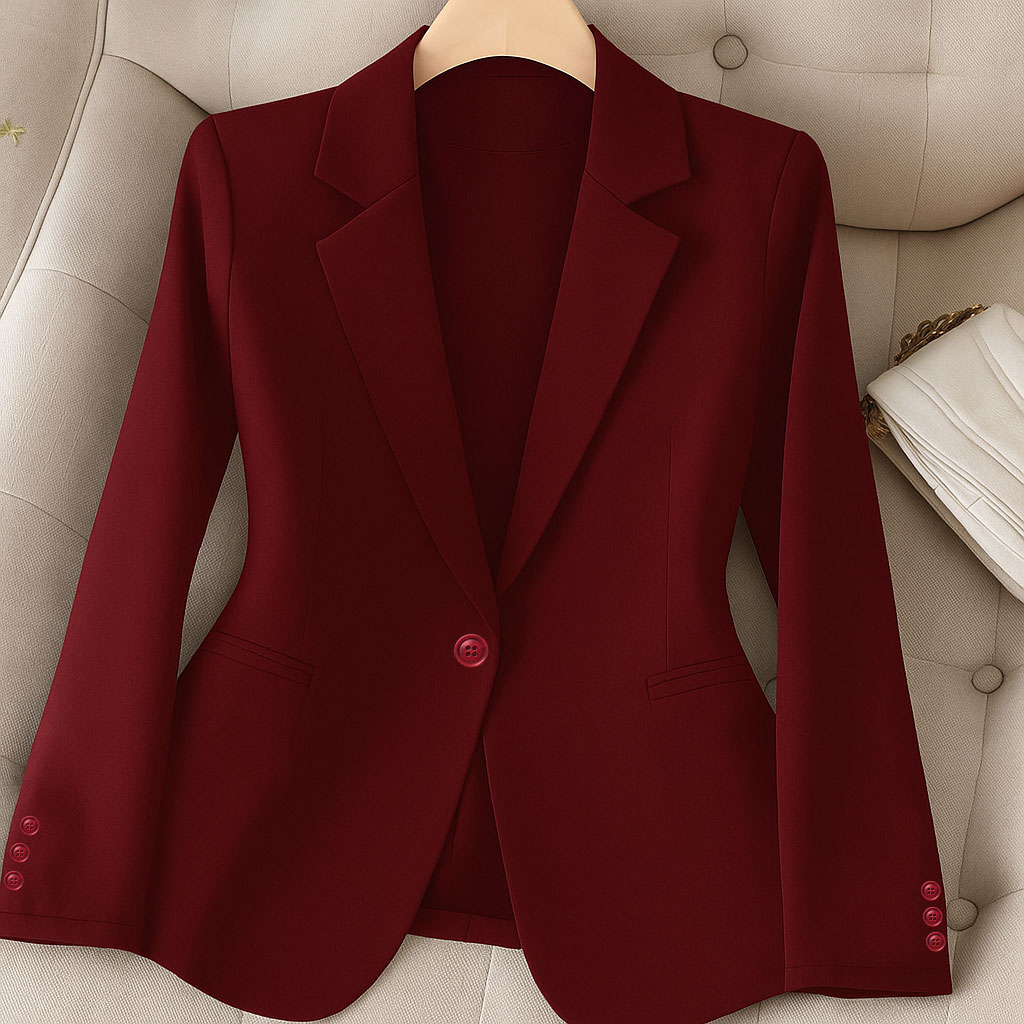 Picture of Summer one part blazer for women Black | Maroon, pink and Black blazer collection for women | Ladies blazer collection
