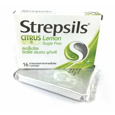 Picture of Strepsils Citrus Lemon (Sugar Free) 16 Lozenges (Thailand)