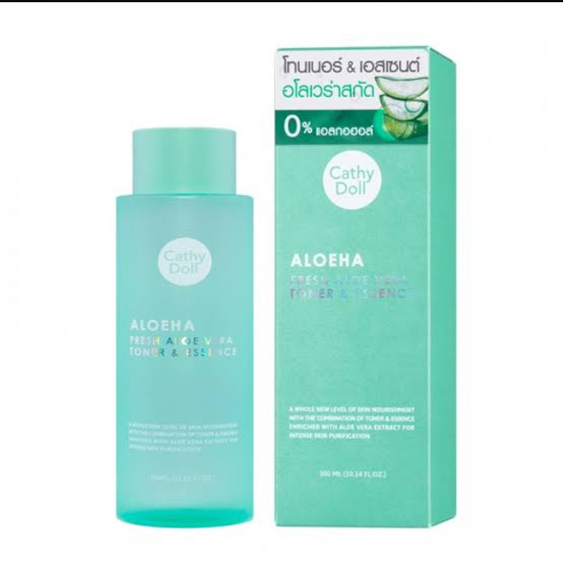 Picture of CATHY DOLL ALOEHA FRESH ALOE VERA TONER & ESSENCE (THAILAND) - 300ML