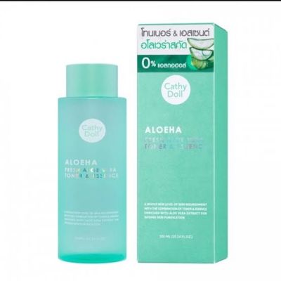 Picture of CATHY DOLL ALOEHA FRESH ALOE VERA TONER & ESSENCE (THAILAND) - 300ML