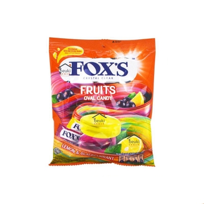 Picture of Foxs Crystal Clear Fruits Oval Candy Indonesia - 125Gm
