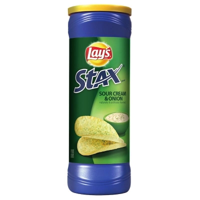 Picture of Lays Stax'S Talk Cream And Onion (USA) - 155gm