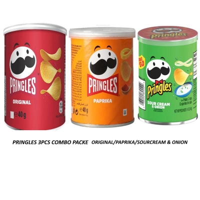 Picture of Pringles 3Pcs Combo Pack Original_/Paprika/ Sour Cream & Onion 40Gm (U.S.A)