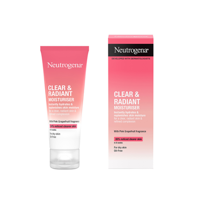 Picture of NEUTROGENA CLEAR & RADIANT MOISTURISER OIL FREE CREAM (UK)  - 50ML