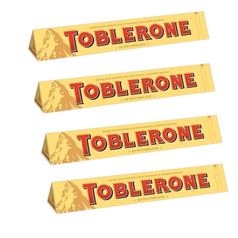 Picture of TOBLERONE MILK CHOCOLATE WITH HONEY & ALMOND NOUGAT 100GM 4PCS PACK