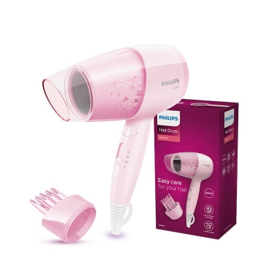 Picture of Philips Hair Dryer Bhc017/00 Thermoprotect 1200 Watts with Air Concentrator + Diffuser Attachment  Pink