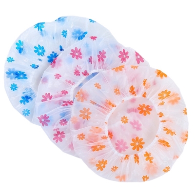 Picture of Waterproof Shower Cap Point Bath Hair Cover Elastic Bath Hat Bathing Cap for Women Bathroom Reusable Shower Hat 2Pcs