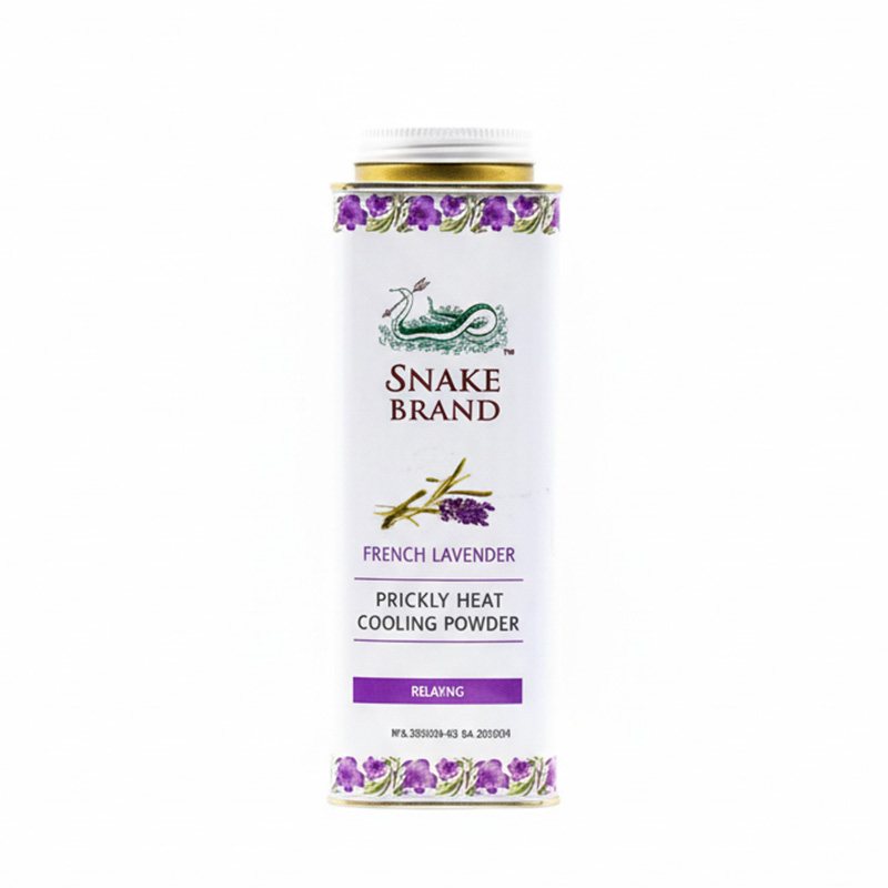 Picture of Snake Brand Prickly Heat Everyday Use Anti-Chafing Heat Rash Relief Cooling Powder Lavender Scent  (Thailand) - 280g
